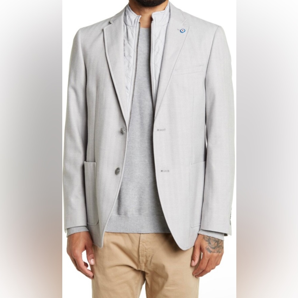 Ben Sherman Herringbone Two Button Notch Collar J… - image 3